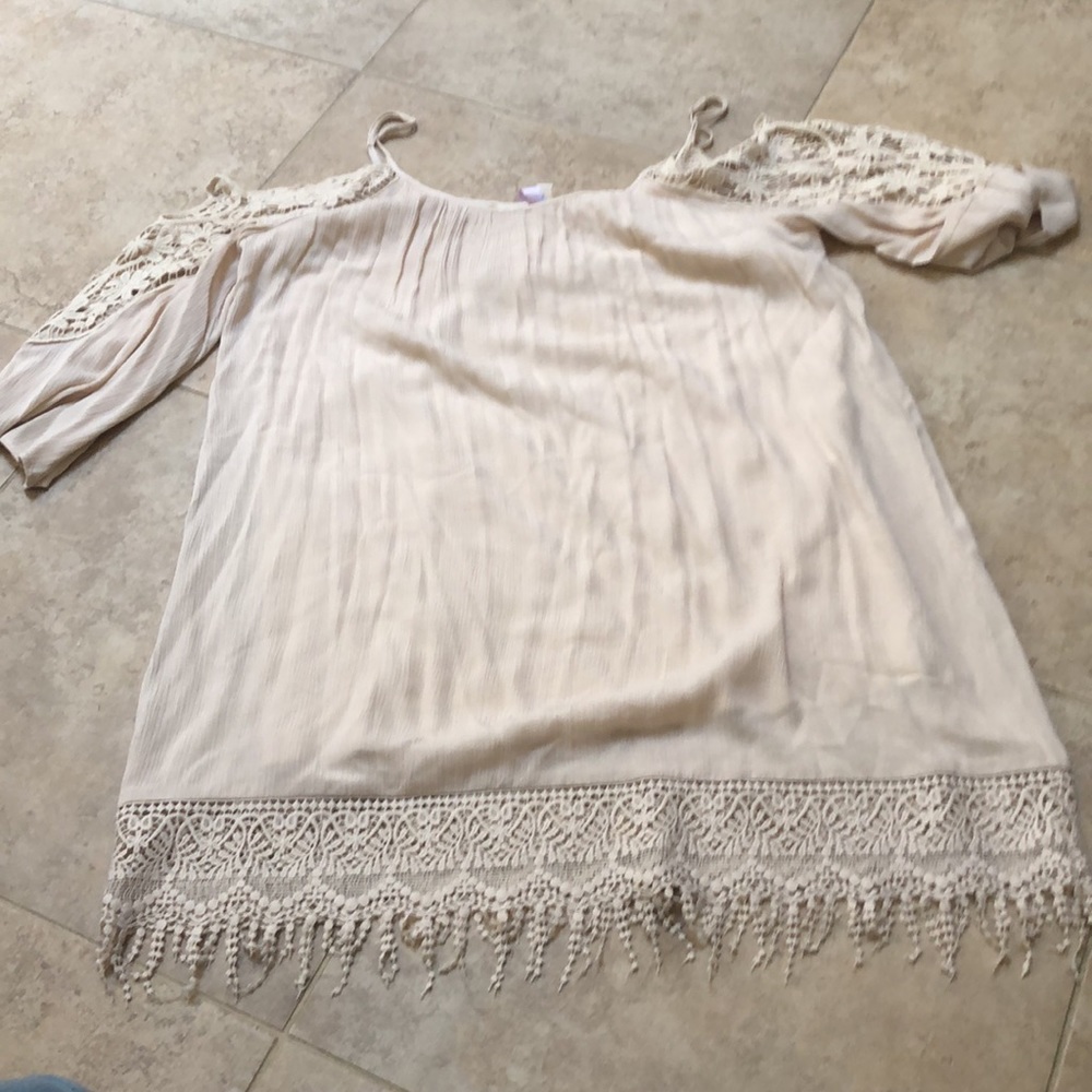 Alya lace off shoulder dress cream large boho